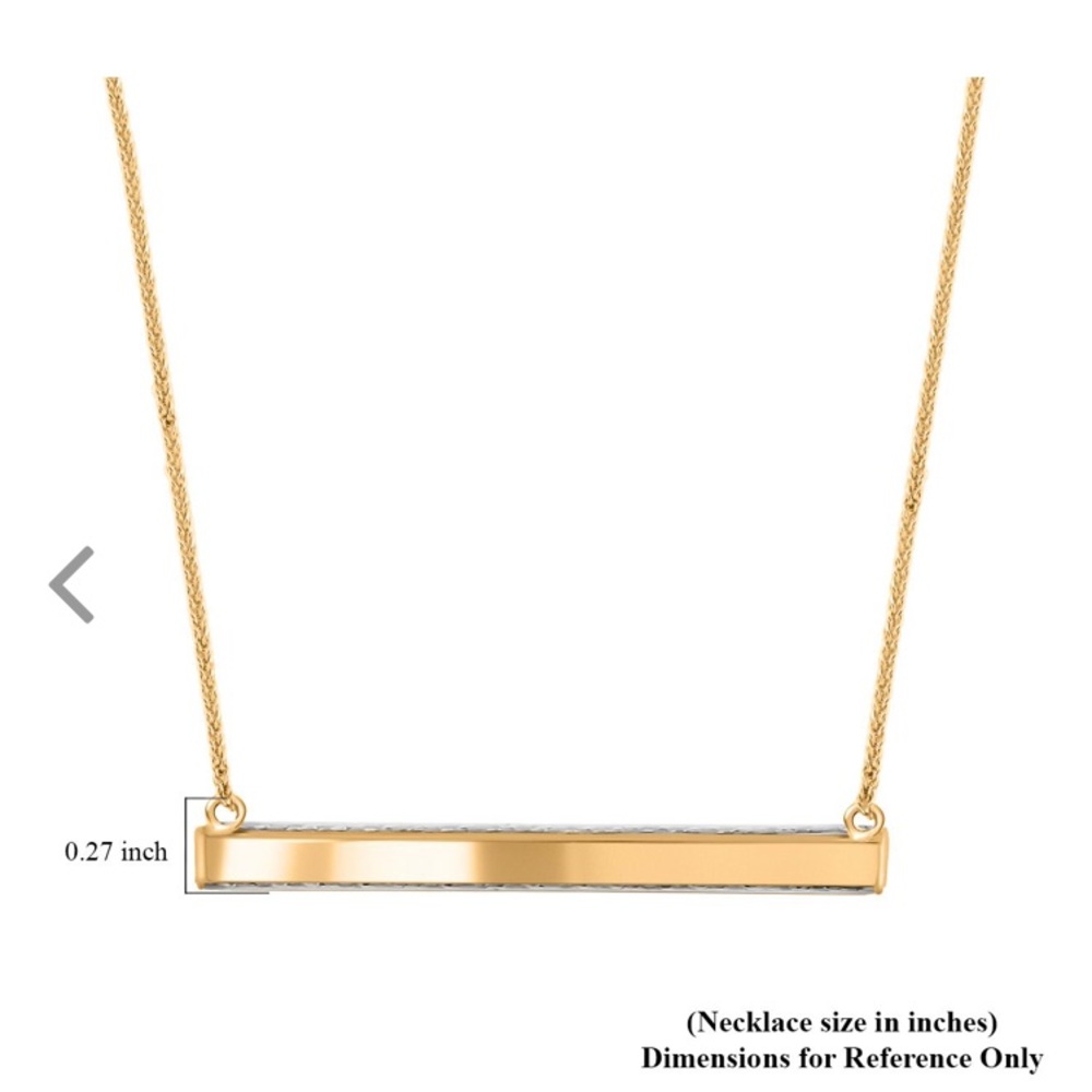 ☘️14k solid gold, Diamond cut, 2.3 grams,
18 inch bar necklace. Made in Italy - Picture 6 of 11